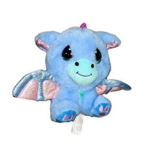 Precious Moments Cutie Pet-tudies Blue Dragon Plush Sparkle Wings 2023